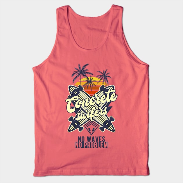 Concrete surfing (black version) Tank Top by Superfunky